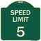 Signmission Speed Regulation Speed Limit 5 Mph Heavy-Gauge Aluminum Architectural Sign, 18" x 18", G-1818-22876 A-DES-G-1818-22876 - alternate 1